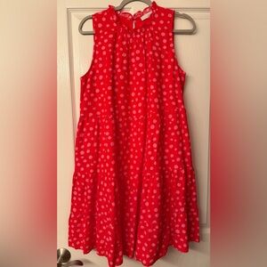Loft polka dot tiered dress